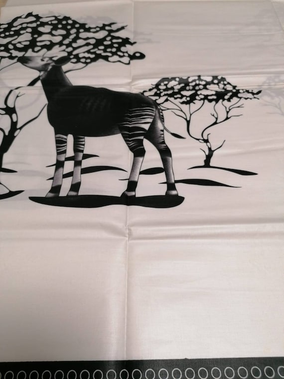 african animal fabric african fabric by the yard Fabric with zebra cotton zebra fabric fabric with okapi zebra ankara fabric