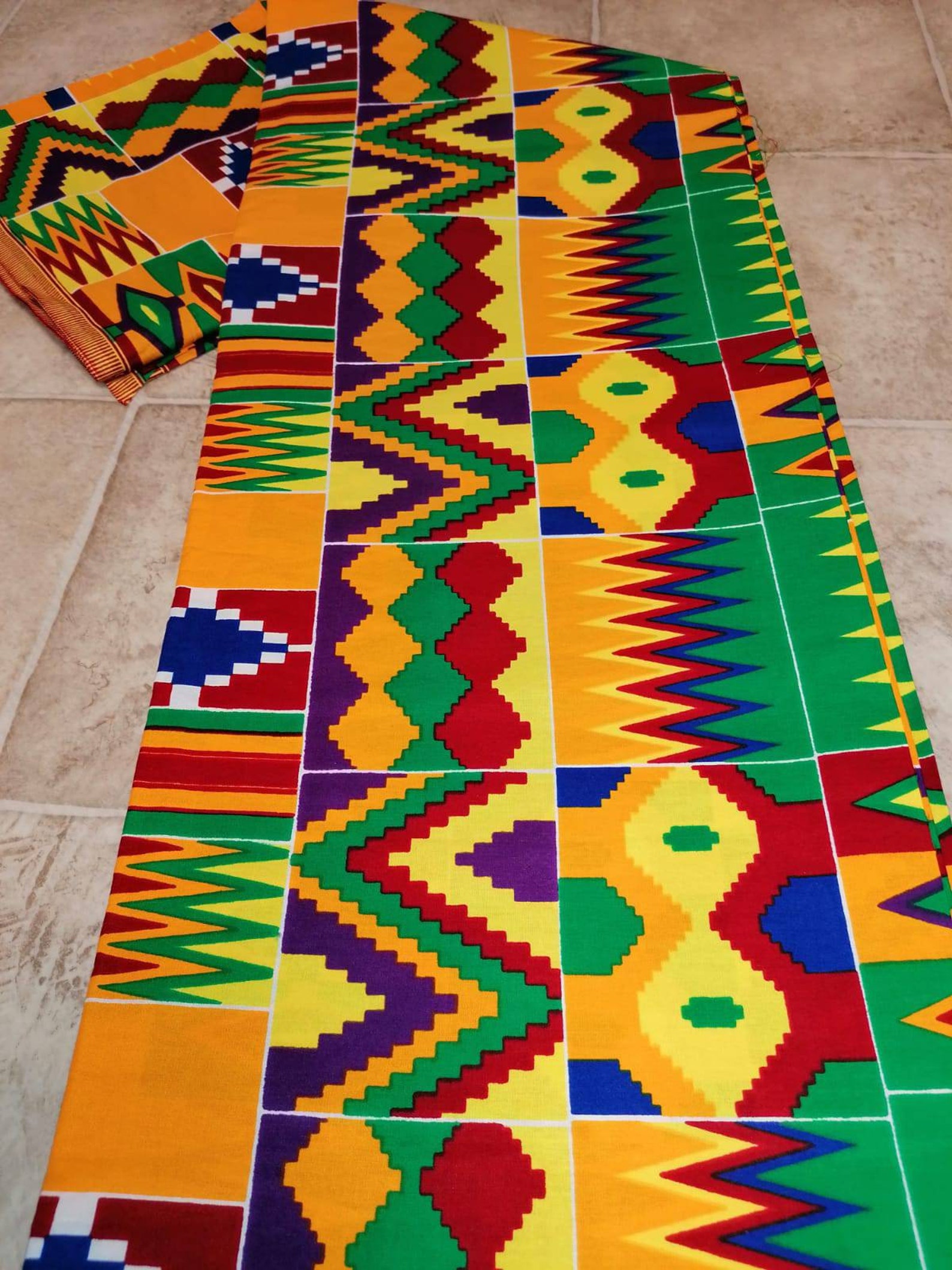 Kente fabric african fabric kente ankara fabric by the yard | Etsy