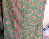 Indian Handmade vintage kantha Quilt queen Size Kantha Bedspread bed Cover