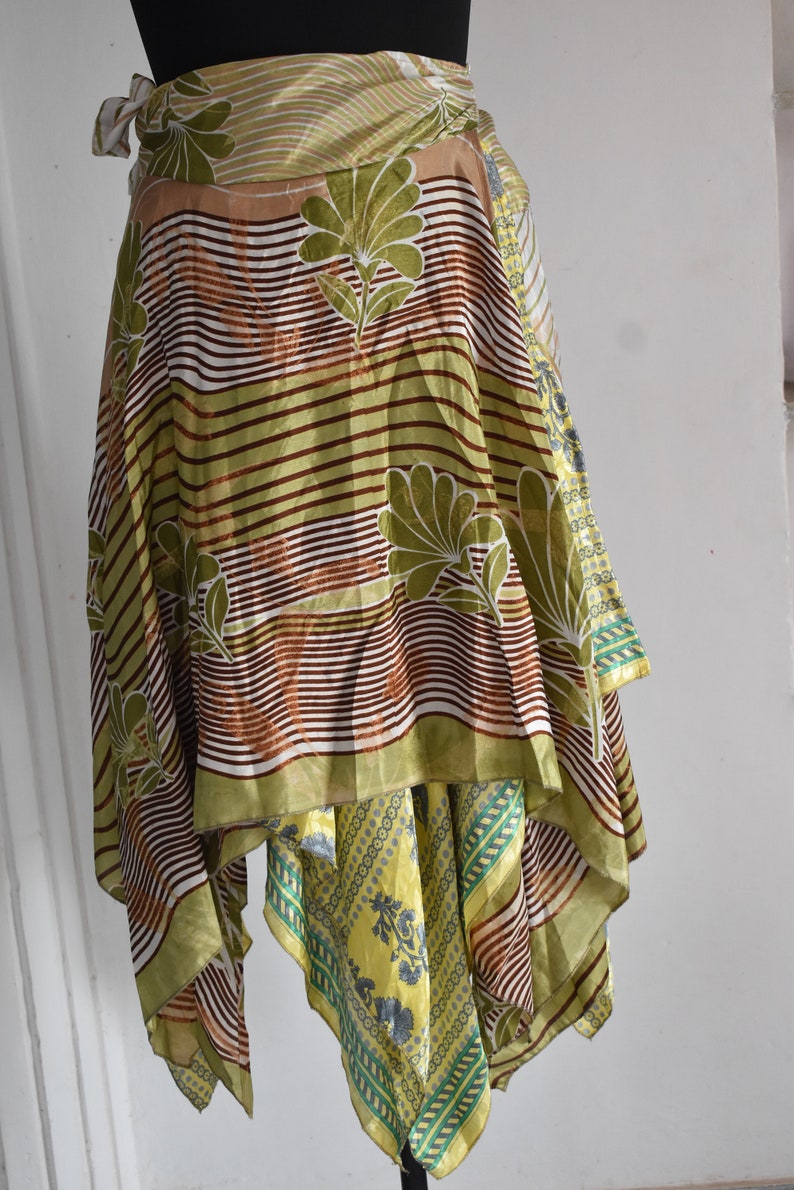 Wrap Skirt Long Wrap Skirt Indian Silk sari Wrap Skirt Women Silk Sari Dress Skirts 35