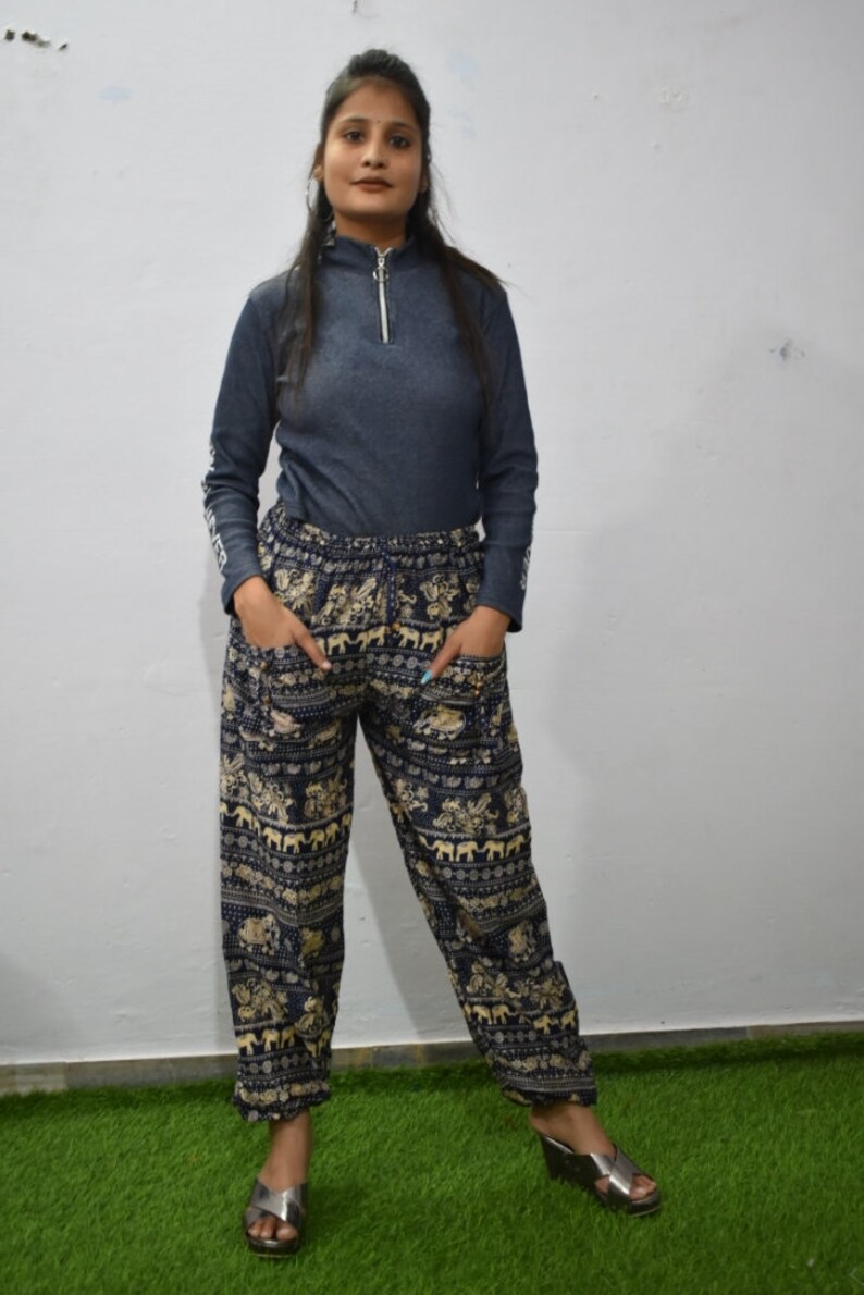 Indian cotton sari harem women silk sari trouser 40 inch silk pajama