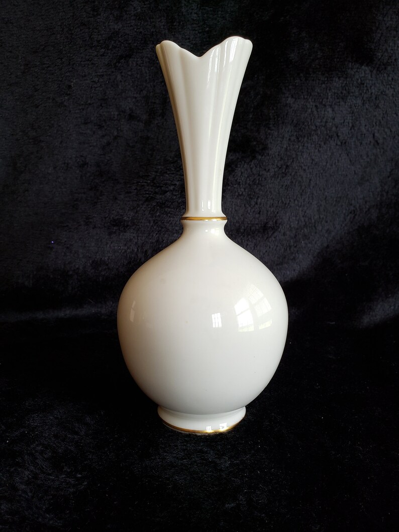 Lenox High Vase Gold Wheat Design bulbous Etsy
