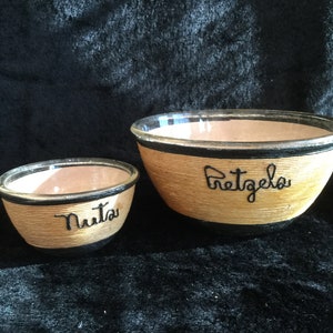 Vintage Anchor Hocking Mid Century String Nesting Bowls