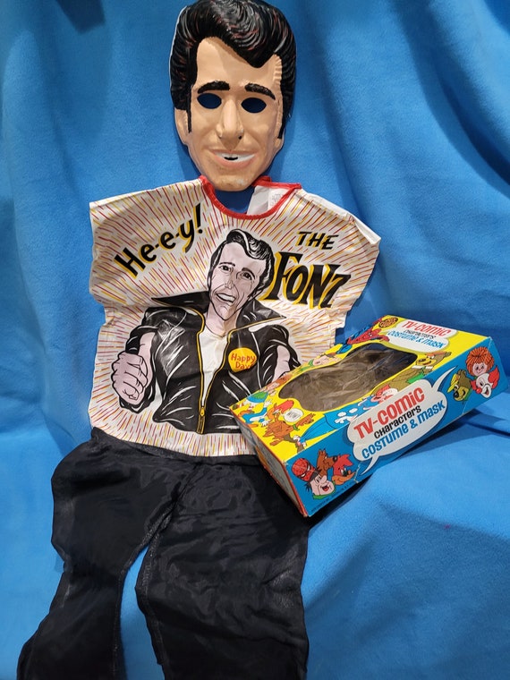 Vintage 1970s Fonzi Halloween Costume, Happy Days Collegeville