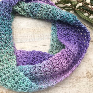 Everlasting Infinity Scarf Crochet PATTERN, PDF Infinity Scarf Crochet Pattern, Crochet Scarf Pattern image 7