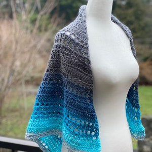 Analeigh Shawl Crochet PATTERN PDF Shawl Crochet Pattern, Triangle Shawl Crochet Pattern, Easy Crochet Shawl, Crochet Shawl Wrap image 3