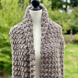 Carrington Super Scarf Crochet PATTERN, PDF Unisex Scarf Crochet Pattern, Blanket Scarf Pattern, Winter Scarf Pattern, Crochet Scarf Pattern image 3