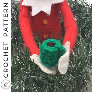 Tiny Elf Hot Cocoa Crochet PATTERN,  PDF Elf Hot Chocolate Crochet Pattern, Hot Chocolate Mug Crochet Pattern