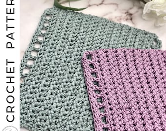 Crochet Washcloth PATTERN, Crochet Dishcloth Pattern, Easy Crochet Pattern, Kitchen Crochet, Modern Crochet Pattern, Crochet Wash Cloth