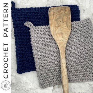Crochet Hot Pad PATTERN, Crochet Pot Holder Pattern, Double Thick Hot Pad, Crochet Trivet, Modern Crochet Pattern, Easy Crochet Pattern