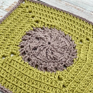 Dahlia Square Crochet PATTERN, Granny Square Crochet Pattern, Crochet Square Pattern, Flower Crochet Square, Crochet Blanket Square image 8