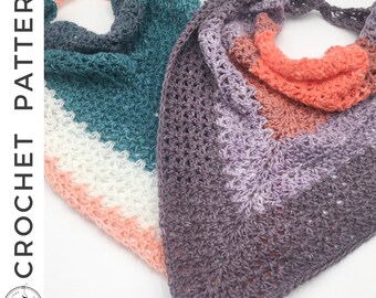 Katerie Cowl Crochet PATTERN | PDF Triangle Cowl  Crochet Pattern