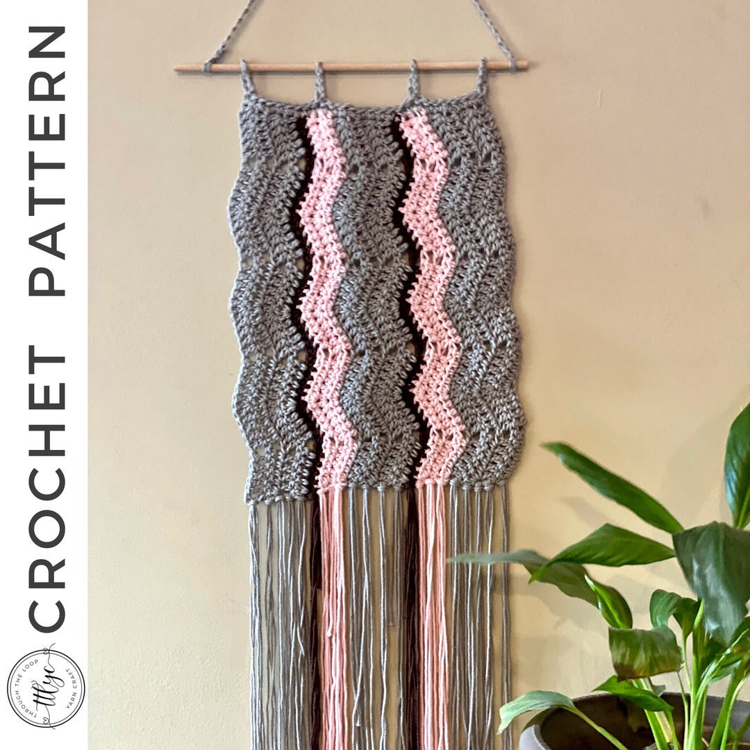 Wavecrest Wall Hanging Crochet PATTERN, Crochet Wall Decor Pattern, Crochet Wall Art, Crochet