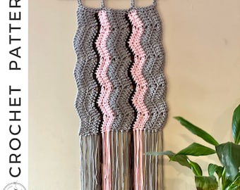Wavecrest Wall Hanging Crochet PATTERN, Crochet Wall Decor Pattern, Crochet Wall Art, Crochet Wall Hanging Pattern, Crochet Nursery Decor