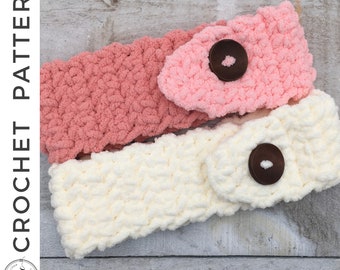 Luxe Spa Headband Crochet PATTERN, PDF Spa Headband Crochet Pattern, Spa Headband, Crochet Spa Set, Crochet Gifts Pattern, Self Care Gift