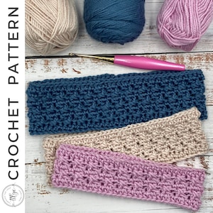 Thora Headband Crochet PATTERN,  PDF Headband Crochet Pattern, Crochet Headband Pattern, Spring Headbands, Pretty Headband, Women&#39;s Headband