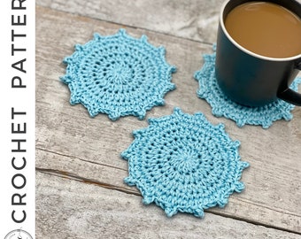 Quinnley Coaster Crochet PATTERN | PDF Coaster Crochet Pattern