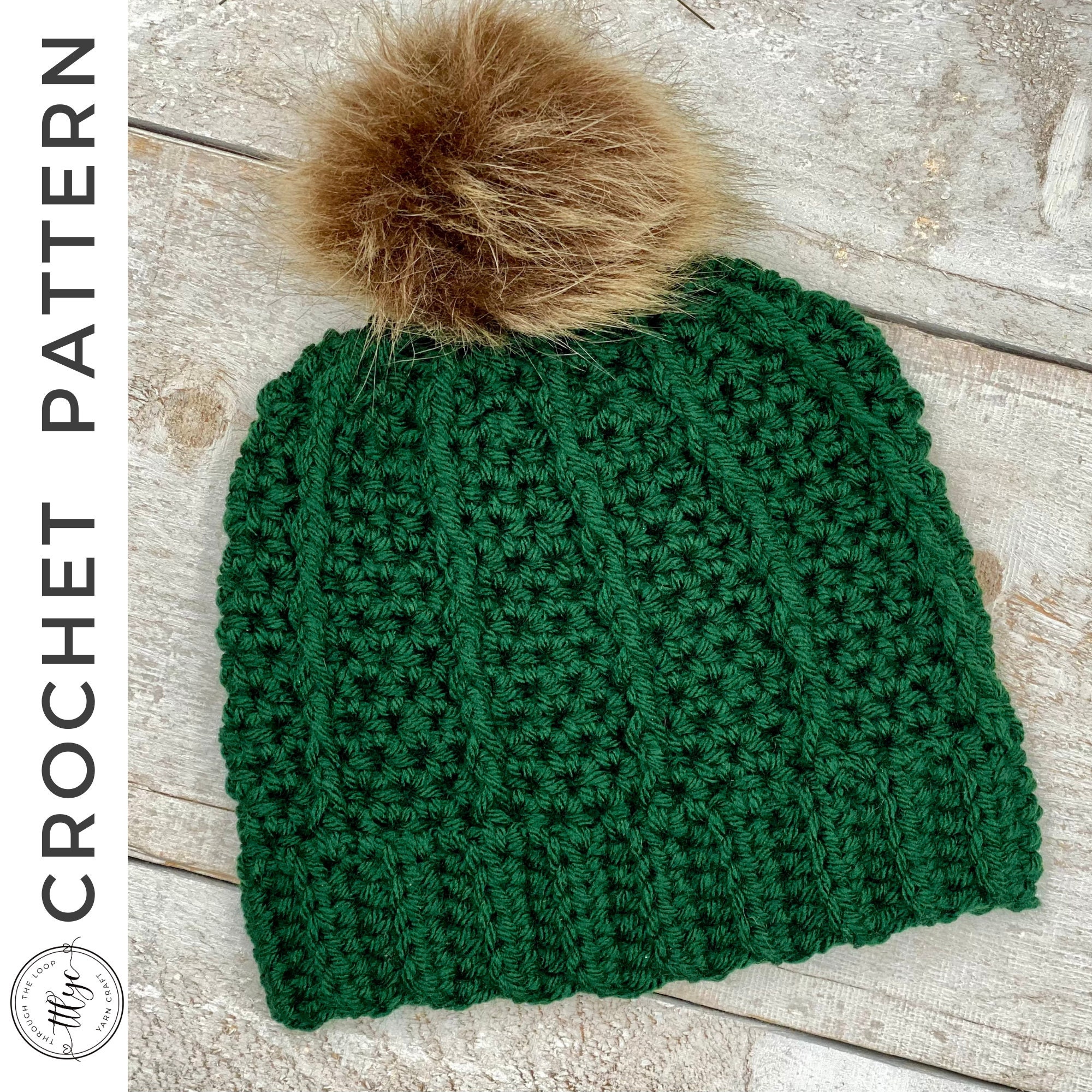 Crochet Beanie PATTERN, PDF Hat Crochet Pattern, Crochet Hat Women, Crochet Beanie Men, Crochet Pattern, Easy Crochet Beanie, Crochet Beanie