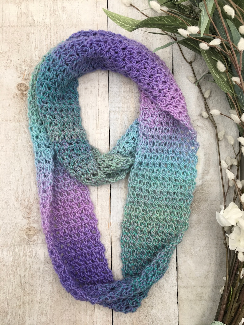 Everlasting Infinity Scarf Crochet PATTERN, PDF Infinity Scarf Crochet Pattern, Crochet Scarf Pattern image 6