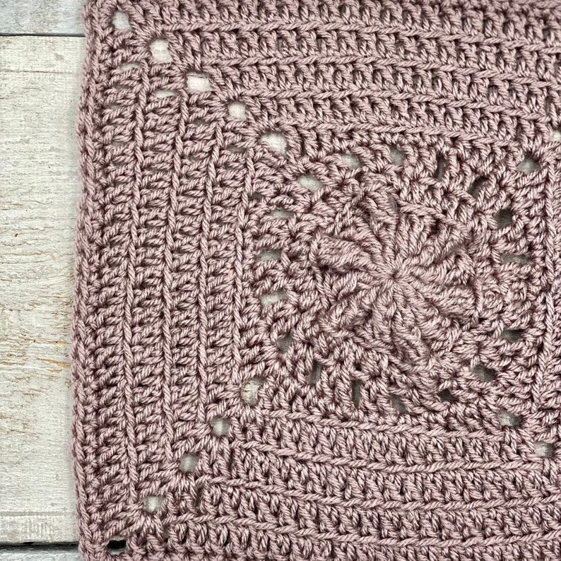 Dahlia Square Crochet PATTERN, Granny Square Crochet Pattern, Crochet Square Pattern, Flower Crochet Square, Crochet Blanket Square image 4