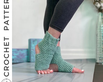 Crochet Yoga Sock PATTERN, Yoga Pattern, Easy Crochet Pattern, Toeless Socks, Flip Flop Socks, Crochet Socks, Pilates Socks, Dance Socks