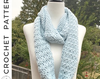 Crystalline Infinity Scarf Crochet PATTERN, PDF Infinity Scarf Crochet Pattern, Crochet Infinity Scarf