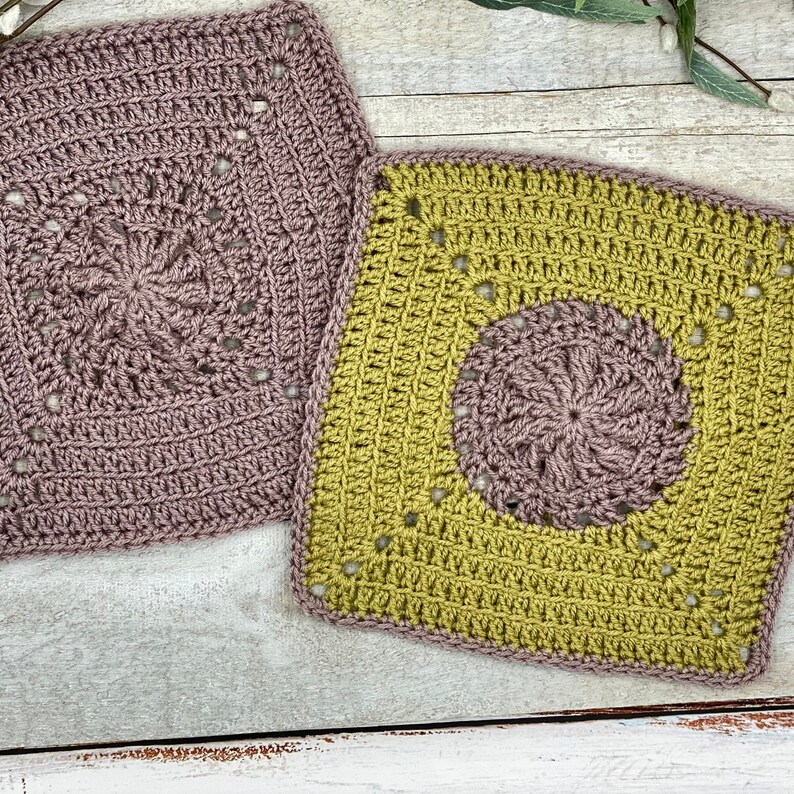 Dahlia Square Crochet PATTERN, Granny Square Crochet Pattern, Crochet Square Pattern, Flower Crochet Square, Crochet Blanket Square image 3