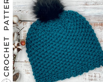 Louka Beanie Crochet PATTERN, PDF Chemo Cap Crochet Pattern, Crochet Cancer Cap