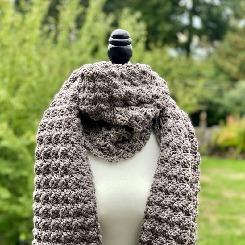 Carrington Super Scarf Crochet PATTERN, PDF Unisex Scarf Crochet Pattern, Blanket Scarf Pattern, Winter Scarf Pattern, Crochet Scarf Pattern image 8