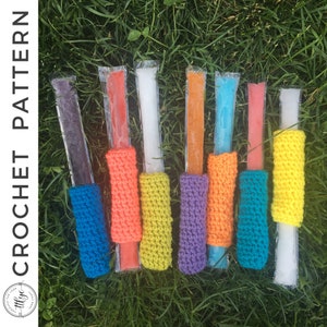 Hold The Cold Freezie Cozy Crochet PATTERN, PDF Ice Pop Holder Crochet Pattern, Freezie Holder, Crochet Ice Pop Holder, Popsicle Holder