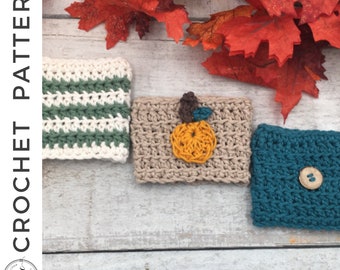 Rustic Ways Cup Cozy Crochet PATTERN,  PDF Cup Cozy Crochet Pattern, Cup Sleeve Crochet Pattern