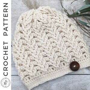 Sheridan Ridge Slouchy Hat Crochet PATTERN, PDF Hat Crochet Pattern, Crochet Slouchy Hat Pattern