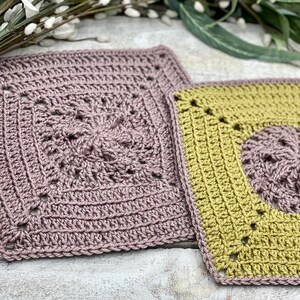 Dahlia Square Crochet PATTERN, Granny Square Crochet Pattern, Crochet Square Pattern, Flower Crochet Square, Crochet Blanket Square image 7