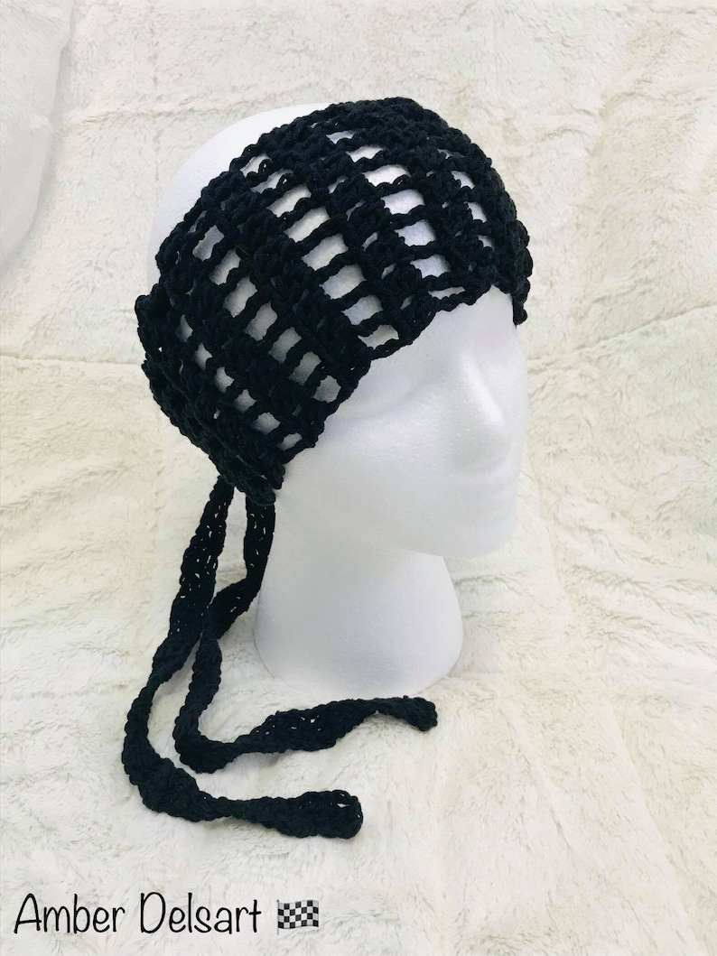 Whimsy Head Wrap Crochet PATTERN, PDF Crochet Hair Scarf Pattern, Hair Accessories, Crochet Hairband, Boho Hair Wrap, Headbands For Women image 7