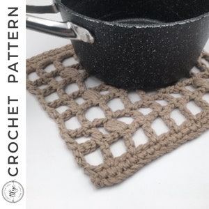 Trellis Trivet Crochet PATTERN | PDF Trivet Crochet Pattern