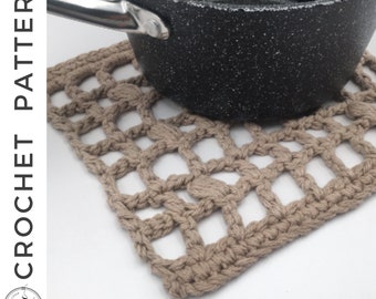 Patrón de crochet para salvamanteles enrejado / PDF Patrón de crochet para salvamanteles
