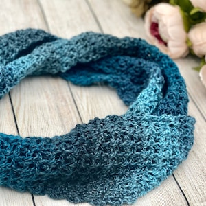 Everlasting Infinity Scarf Crochet PATTERN, PDF Infinity Scarf Crochet Pattern, Crochet Scarf Pattern image 5