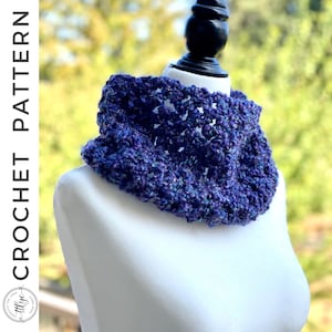 Crochet Cowl PATTERN, Crochet Neck Warmer Pattern, Crochet Scarf, Chunky Cowl, Crochet Cowl Scarf Pattern, Womens Cowl, Easy Crochet Scarf
