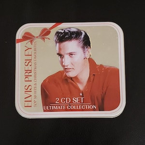エルヴィス プレスリー CD セット、エルヴィス プレスリー トップ 10 ヒットとクリスマスのお気に入り、2CD セット、アルティメット コレクション、エルヴィス プレスリー コレクタブル 缶、k-tel