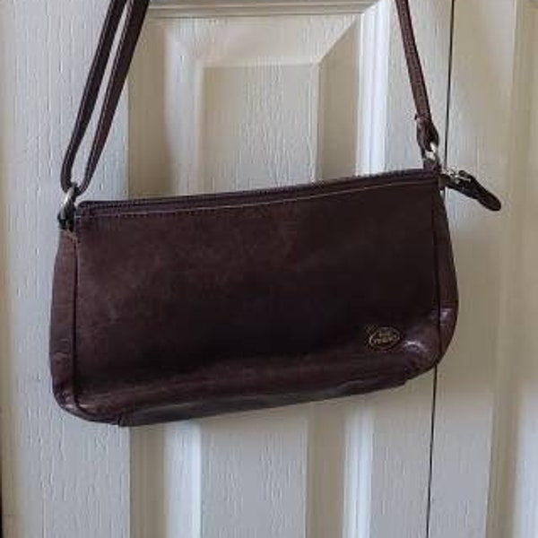 Vintage THE TREND Italy Leather Bag, Women's Crossbody Shoulder brown Bag, Italian Purse,  free shipping