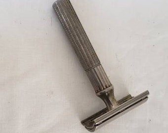 1932 Gillette Tech Razor Fat Handle Made in Canada, Vintage Gillette 3-teiliger Sicherheitsrasierer.