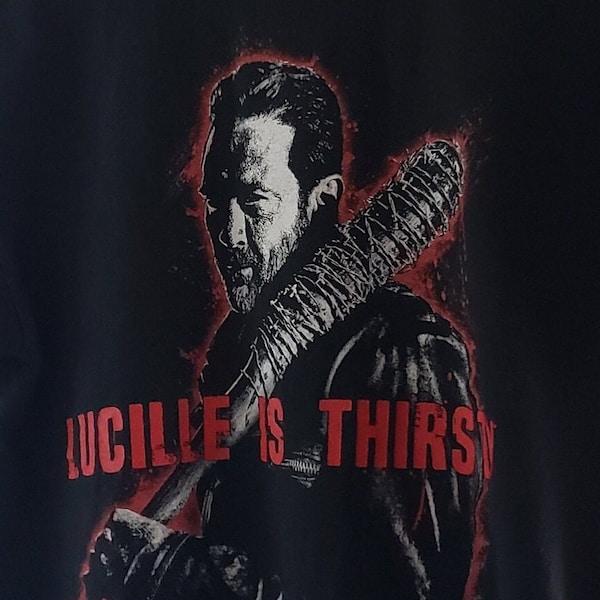 The Walking Dead Lucilee is Thirsty T-Shirt, AMC Walking Dead Tee, Size M Lucille Is Thirsty Short Sleeve Cotton Shirt, Free Shipping
