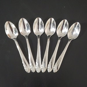 Oneidacraft Deluxe Stainless Löffel, Oneidacraft Deluxe Heart Of Sweden Demitasse Löffel, 6 kleine Zuckerlöffel,