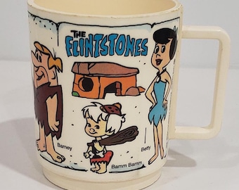 1978 the Flintstones Cup, Vintage Deka Plastic Mug, 1978
