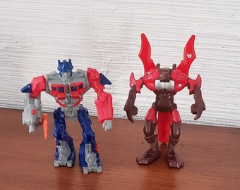 McDonalds Happy Meal Transformers Optimus Prime and Spin Master Bakugan Zenthon Red Version, collectible toys