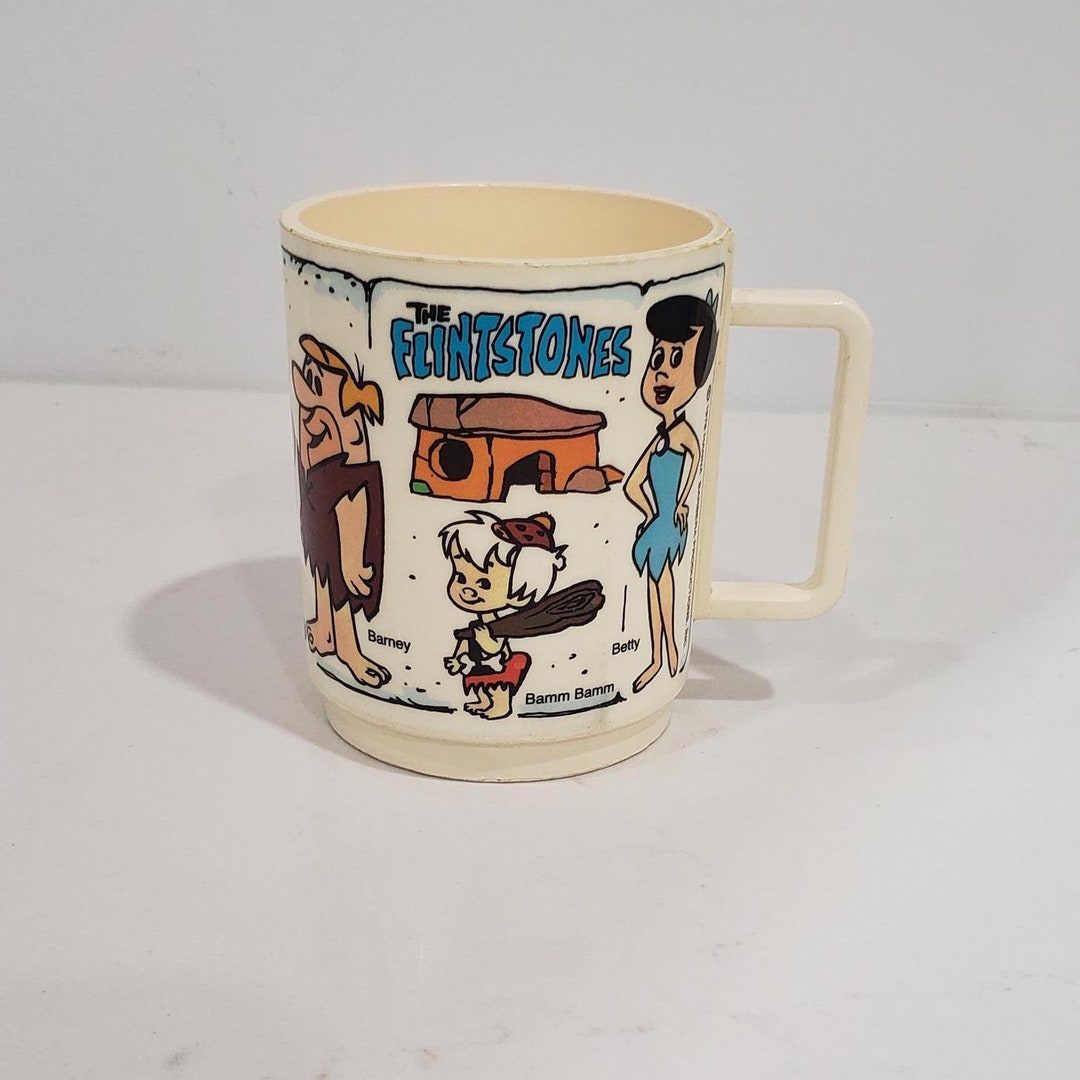 1978 the Flintstones Cup, Vintage Deka Plastic Mug, 1978 Hanna