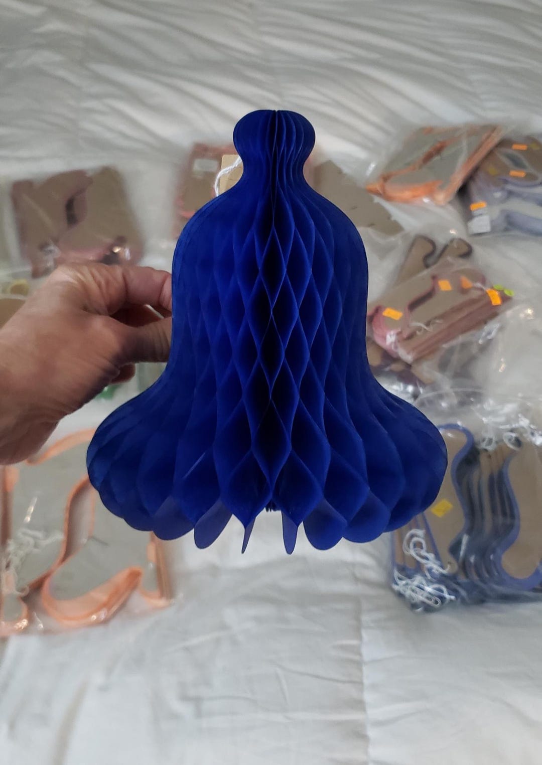 Honeycomb Paper Folding Bells, Box Full, Wedding Shower Decor, Lot of ...