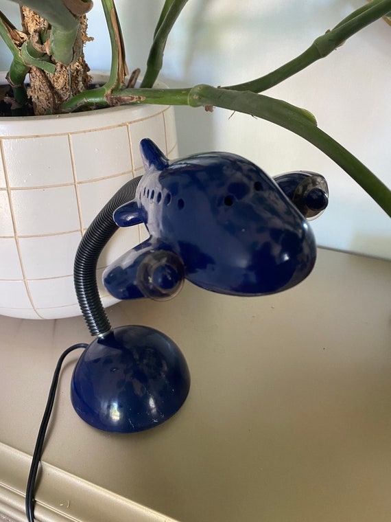 Retro Metal Airplane Lamp Blue Gooseneck Lamp Free Shipping