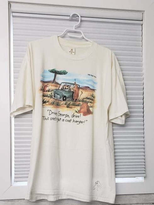 The Far Side T Shirt Drive George Drive This One's Got a Coat