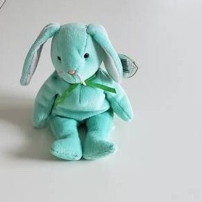 Green bunny beanie shop baby